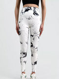Rowan Tie-Dye Seamless Active Leggings in White, on model