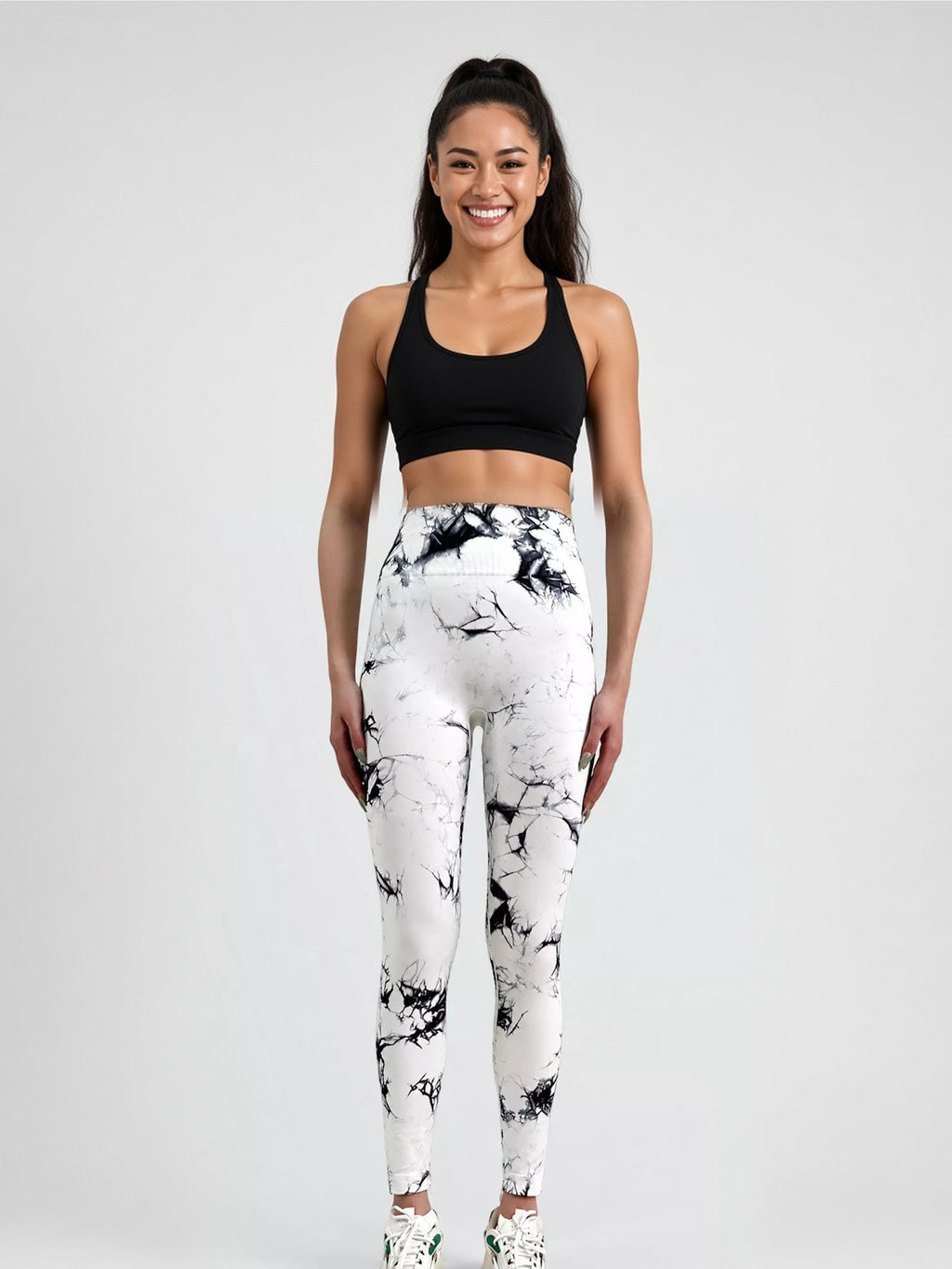 Rowan Tie-Dye Seamless Active Leggings - front view on model
